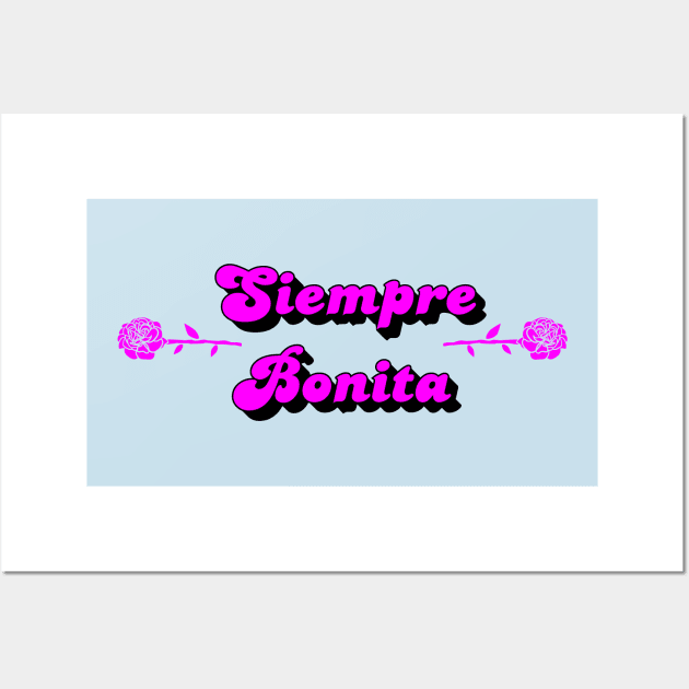 Siempre Bonita Always Pretty Carnation Design Wall Art by Brobocop